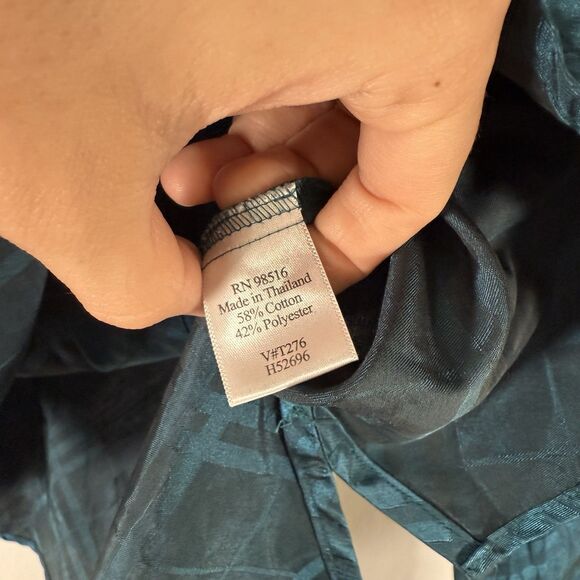 Coldwater Creek Jacket Women's Medium Petite Green Full Zip Long Sleeve - Picture 8 of 11